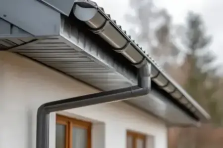 Pose de gouttières en zinc par un couvreur à Illats